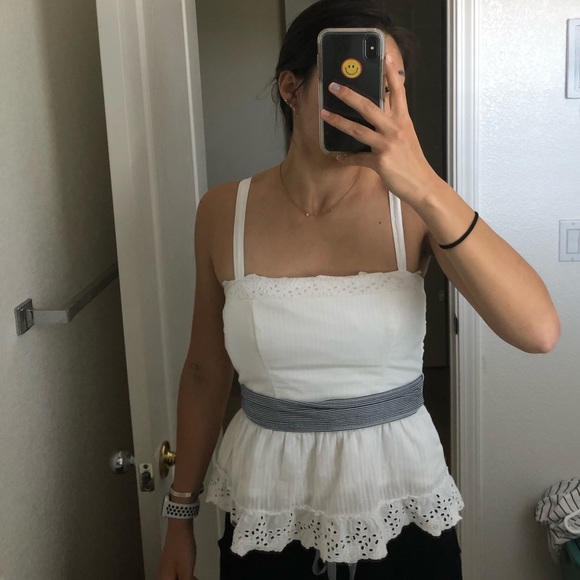 A&F WHITE SUMMER BLOUSE - Picture 2 of 4